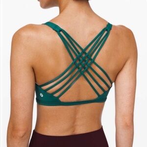 Lululemon Athletica free to be wild Teal Strappy Sports Bra